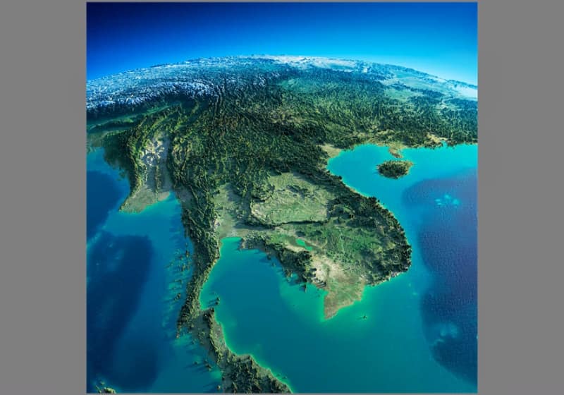 亚洲地形图高清(23幅)