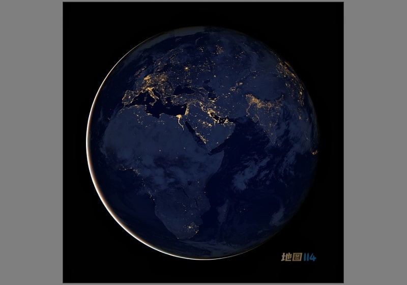 NASA夜景之亚非拉卫星灯光