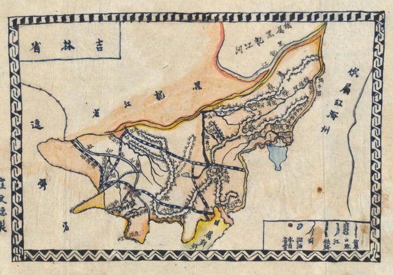 1932年伪满吉林省手绘简图