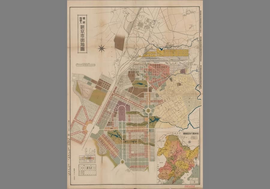 1935年最新地番入新京市街地图(4亿像素)