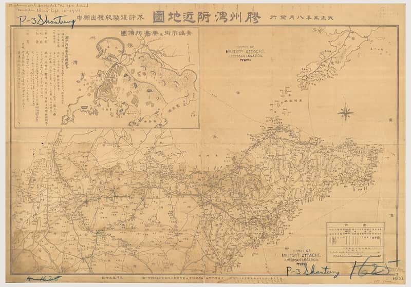 1914年日绘《胶州湾附近地图》21MB