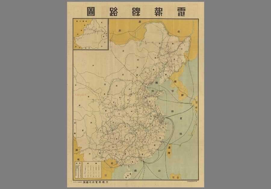 1933年电政司版《电报线路图》45MB