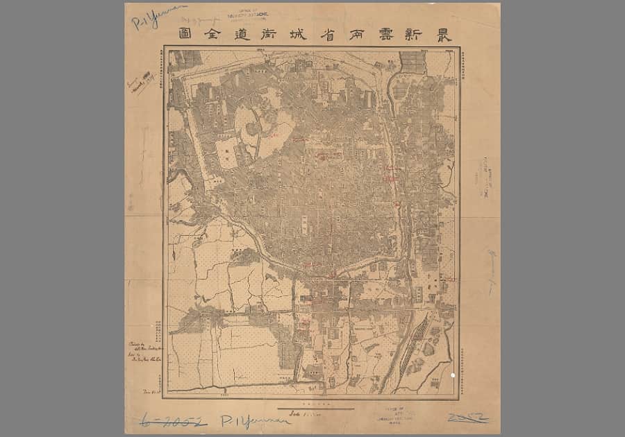 1914年《云南省城街道全图》更新