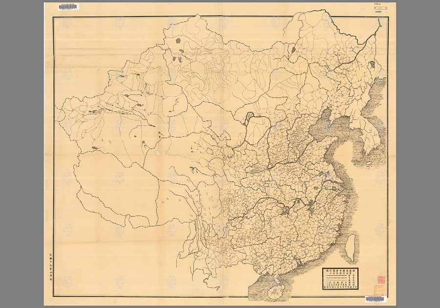 1930年《统计适用中国暗射图》42MB