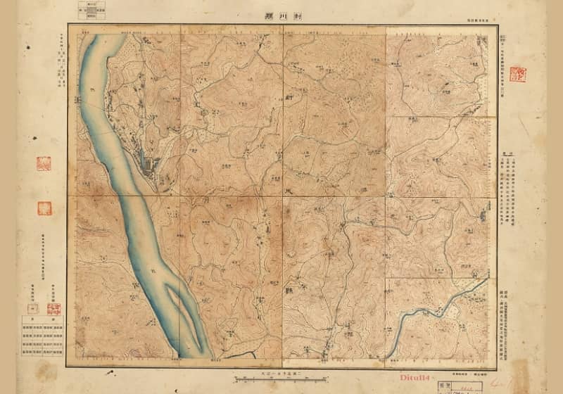 1930年封川县近傍二万五千分之一地形图(9图)