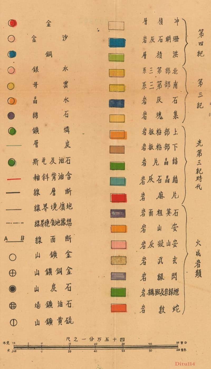 1946年台湾地质矿产地图图例.jpg