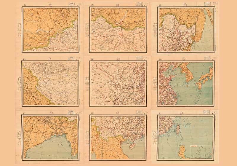 1946年中华民国交通网图（9幅拼合版）