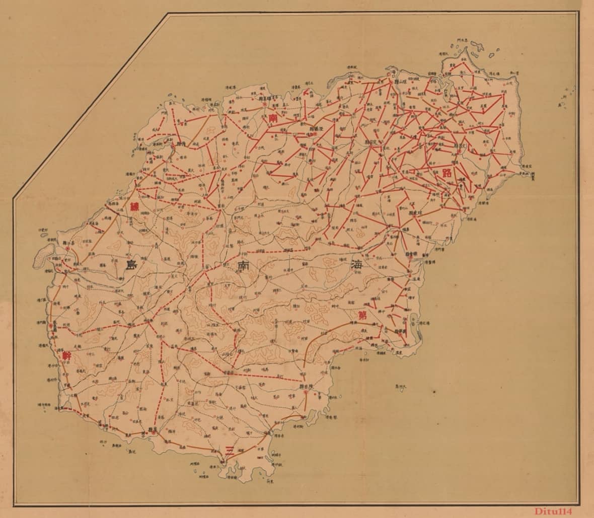 1932年《广东省公路图》附图之海南岛.jpg