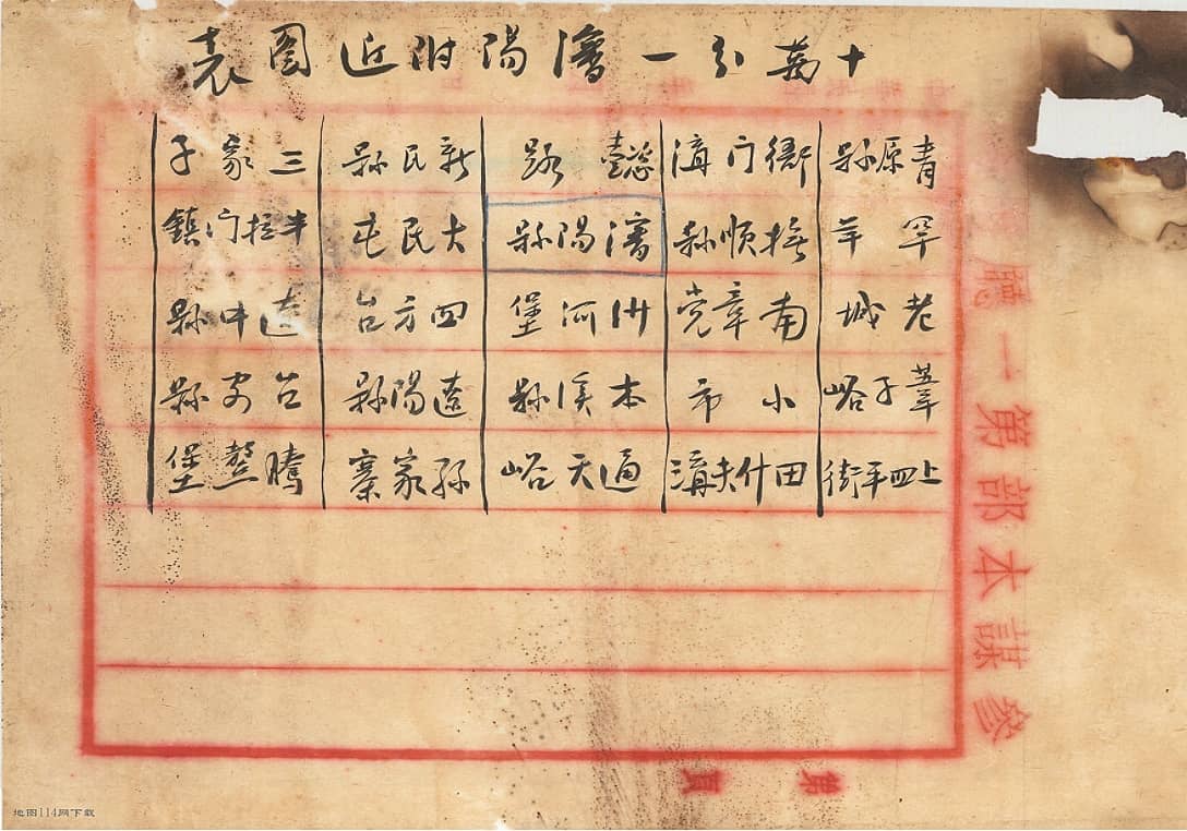 1931年十万分一沈阳附近图图表.jpg