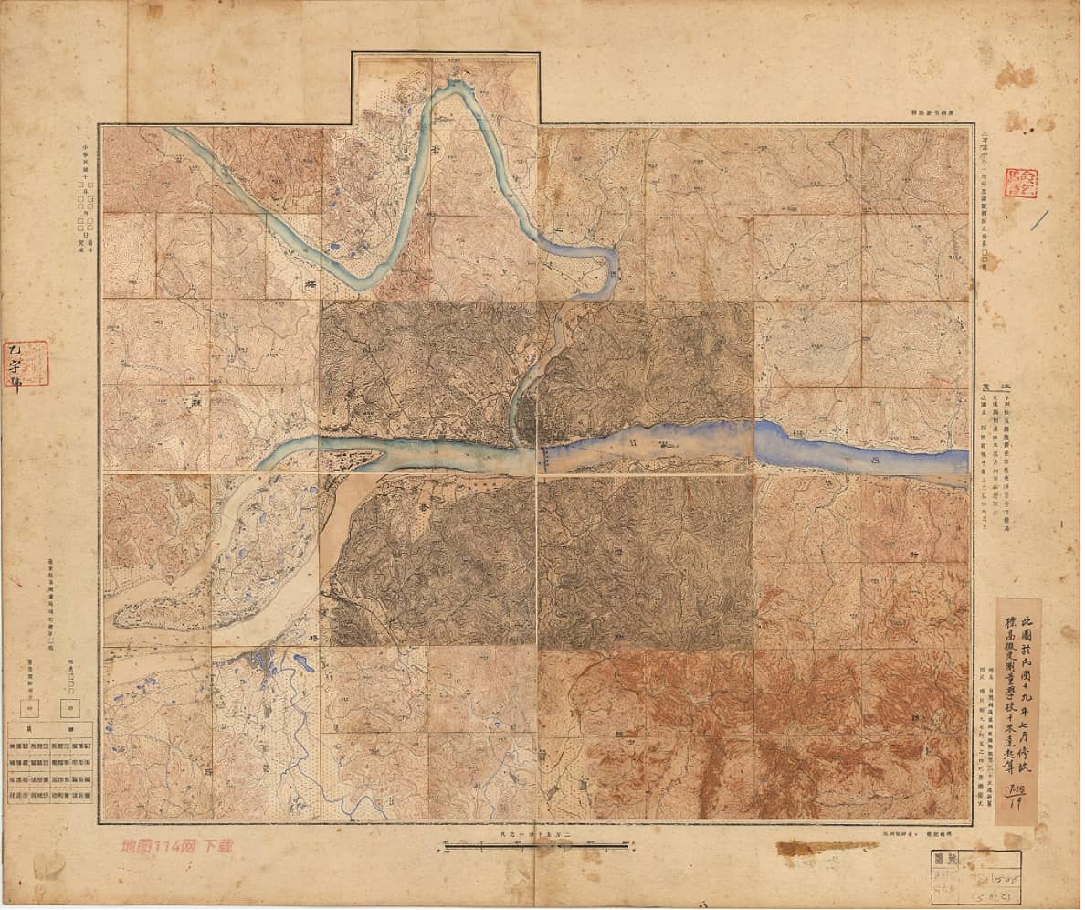 1930年《苍梧县(梧州市)近傍二万五千分之一地形图》简拼.jpg