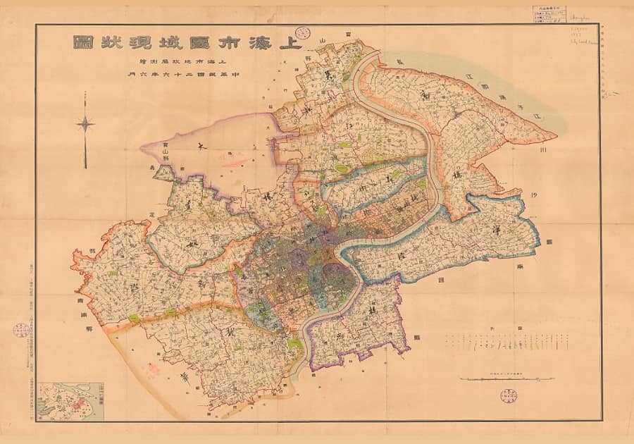 1937年6月《上海市区域现状图》