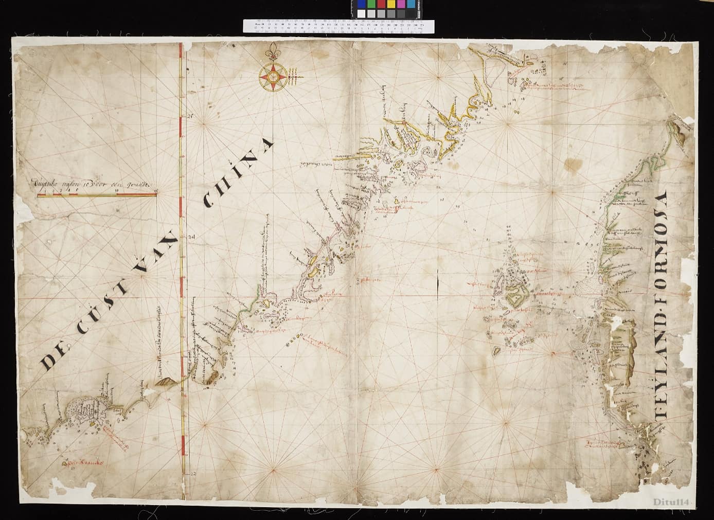 17世纪荷兰手绘台湾海峡波特兰海图.jpg